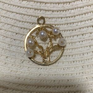 Gold Tree of Life Pendant with Pearl Accents - Women Jewelry